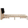 vidaXL Bettgestell mit gepolstertem Kopfteil Braun 120 x 190 cm