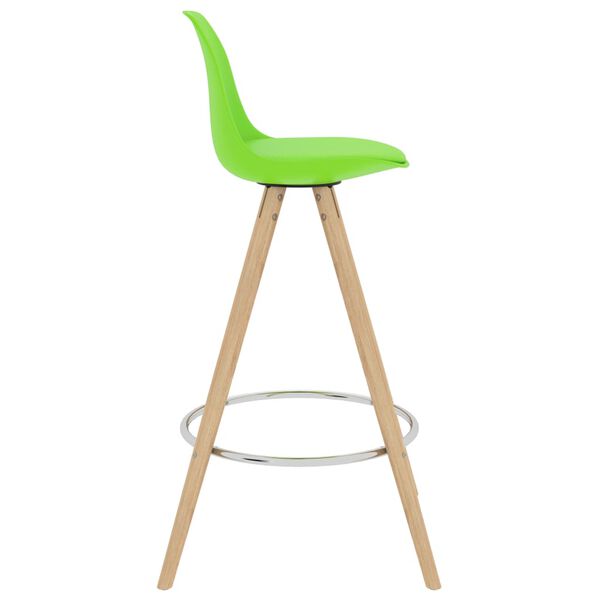 vidaXL Barhocker 4 Stk. Gr&uuml;n PP und Massivholz Buche
