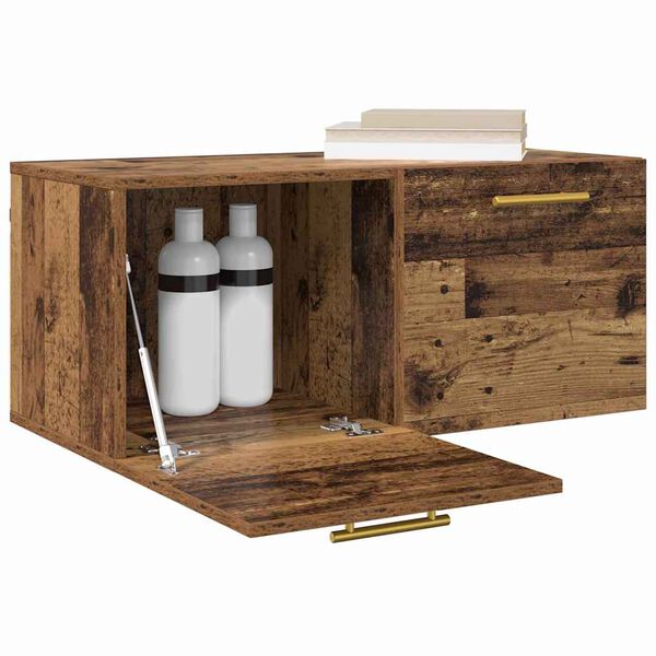 vidaXL Wandschrank Altholz 80 x 36.5 x 35 cm Holzwerkstoff
