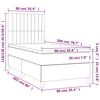 vidaXL Boxspringbett mit Matratze Dunkelgr&uuml;n 90x200 cm Samt