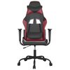vidaXL Gaming-Stuhl Schwarz und Weinrot Kunstleder
