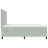 vidaXL LED Boxspringbett mit Matratze Hellgrau 140 x 200 cm Samt