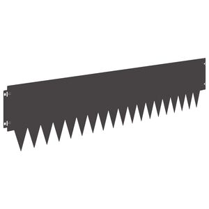 vidaXL Rasenkante 30 stk. 103 x 25 cm Stahl Schwarz