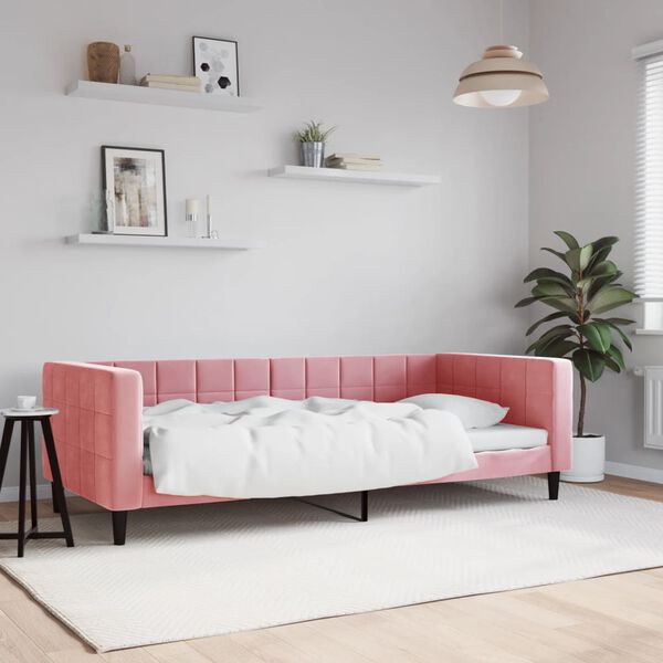 vidaXL Tagesbett Rosa 90x200 cm Samt