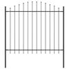 vidaXL Gartenzaun 4 pcs Grau 170 x 165 cm Pulverbeschichteter Stahl