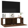 vidaXL TV-Wandschrank Braun Eiche 100x30x30 cm Holzwerkstoff
