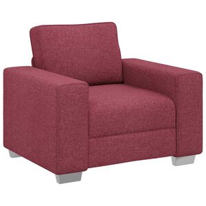 vidaXL Sofa-Sessel Weinrot 100 cm Stoff