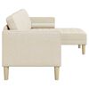 vidaXL Sofa Set mit Kissen Leinen Polyester