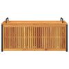 vidaXL Gartenbox 110x45x42/53 cm Massivholz Akazie und Stahl
