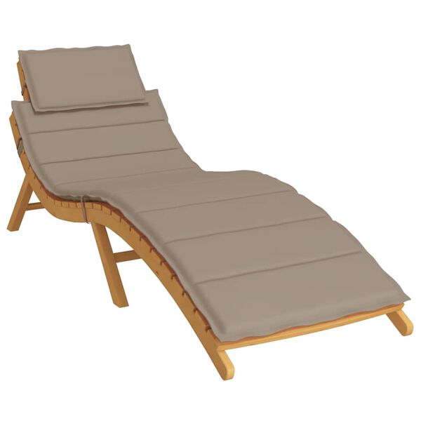 vidaXL Sonnenliegen-Auflage Taupe 186x58x4 cm Oxford-Gewebe