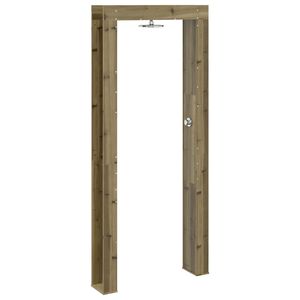 vidaXL Gartendusche 226 cm Impr&auml;gniertes Kiefernholz und Edelstahl