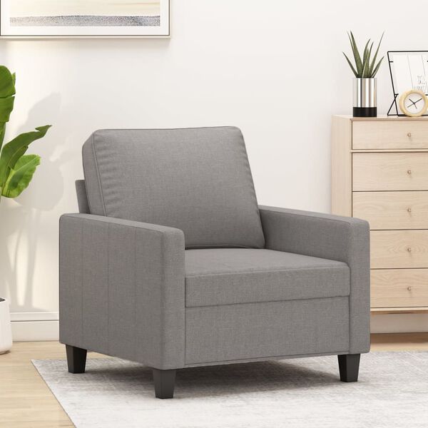 vidaXL Sessel Hellgrau 60 cm Stoff