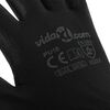 vidaXL Arbeitshandschuhe 12 pcs Schwarz 10 / XL Polyester