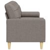 vidaXL Sofa 3-Sitzer mit Zierkissen Taupe 210 cm Stoff