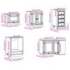 vidaXL Schrank mit Regal SKI 10 pcs Honigbraun Massives Kiefernholz