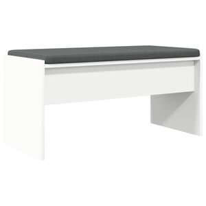 vidaXL Flurbank mit Kissen Wei&szlig; 83 x 38 x 40 cm