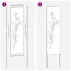 vidaXL Garten Sichtschutz-Leinwand Floral Schwarz 32 x 140 cm