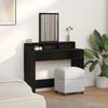 vidaXL Schminktisch mit Regal Schwarz Eichen-Optik 100 x 41 x 140 cm