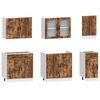 vidaXL 7-tlg. K&uuml;chenschrank-Set Kalmar R&auml;uchereiche Holzwerkstoff