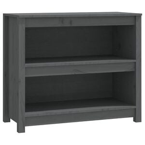 vidaXL B&uuml;cherregal Grau 80x35x68 cm Massivholz Kiefer