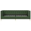 vidaXL Tagesbett mit Matratze USB Dunkelgr&uuml;n Stoff 90x200 cm