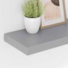 vidaXL Schweberegale 2 Stk. Grau 50x23x3,8 cm MDF