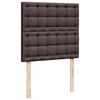 vidaXL Boxspringbett mit Matratze Dunkelbraun 90x200 cm Stoff