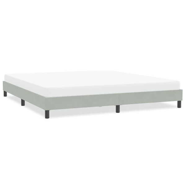 vidaXL Bettgestell ohne Matratze Hellgrau 200x220 cm Samt