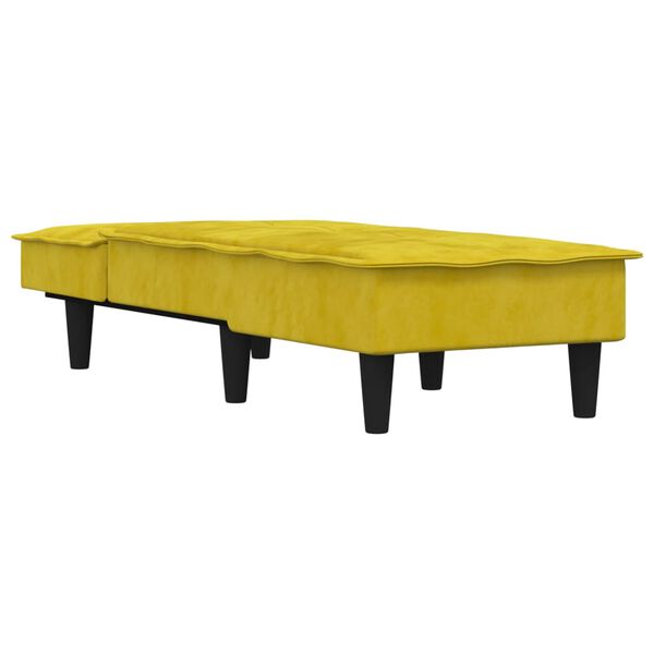 vidaXL Chaiselongue Gelb Samt