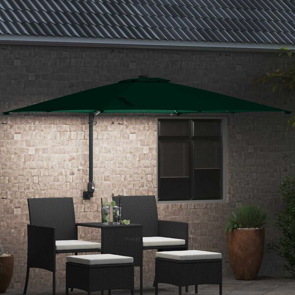 vidaXL Garten-Sonnenschirm Gr&uuml;n 248,5 x 247,5 x 160 cm