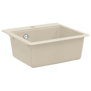 vidaXL Waschbecken 80% Quarz und 20% Harz 470 x 440 mm Beige