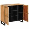 vidaXL Highboard mit Speicher Braun 90 x 33 x 75 cm Massivholz Mango