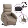 vidaXL Relaxsessel mit Aufstehhilfe Elektrisch Cappuccino Kunstleder