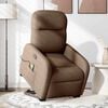 vidaXL Elektrischer Massagesessel mit Aufstehhilfe Braun Stoff