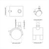 vidaXL Bockrolle 2 pcs Schwarz und Silber 37,8 x 40 mm Eisen und PP