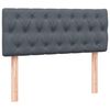 vidaXL Boxspringbett mit Matratze & LED Dunkelgrau 120x210 cm Samt