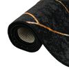 vidaXL Teppich Waschbar Schwarz und Golden 80x150 cm