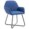 vidaXL Esszimmerst&uuml;hle 6 Stk. Blau Stoff