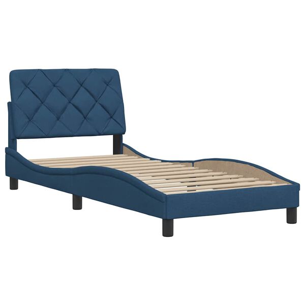 vidaXL Bettgestell ohne Matratze Blau 80x200 cm Stoff