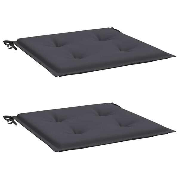 vidaXL Gartenstuhl-Kissen 2 Stk. Anthrazit 50x50x3 cm Oxford-Gewebe