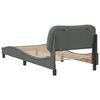 vidaXL Bettgestell ohne Matratze "Hvar" Dunkelgrau 90x190 cm Stoff