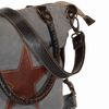 vidaXL Stern Handtasche Dunkelgrau 63 x 41 cm Segeltuch