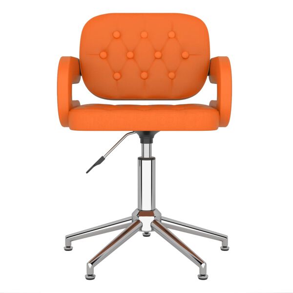 vidaXL Esszimmerst&uuml;hle 2 Stk. Drehbar Orange Kunstleder