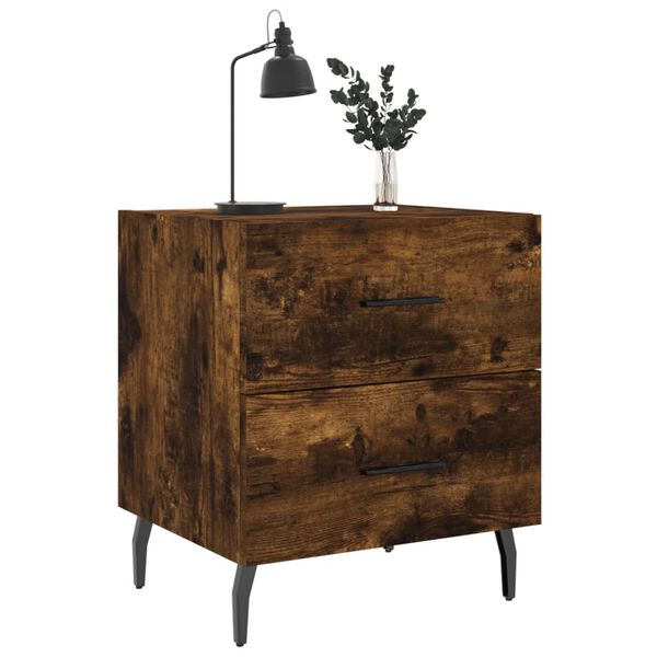 vidaXL Nachttisch R&auml;uchereiche 40x35x47,5 cm Holzwerkstoff