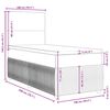 vidaXL Boxspringbett mit Matratze Blau 100x200 cm Stoff