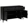 vidaXL Sideboard Schwarz 110x35x70 cm Massivholz Kiefer