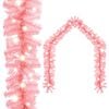 vidaXL Weihnachtsgirlande mit LED-Lichtern 20 m Rosa