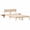 vidaXL Bettrahmen mit Kopfteil Braun 140 x 190 cm Massives Kiefernholz
