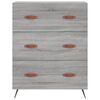 vidaXL Highboard Grau Sonoma 69,5x34x180 cm Holzwerkstoff
