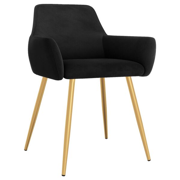 vidaXL Esszimmerst&uuml;hle 6 Stk. Schwarz Samt